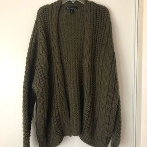 Wet Seal Green Knit Cardigan
